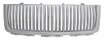2010 Grille, Vertical Bar Design, Chrome, GMC Sierra Pickup